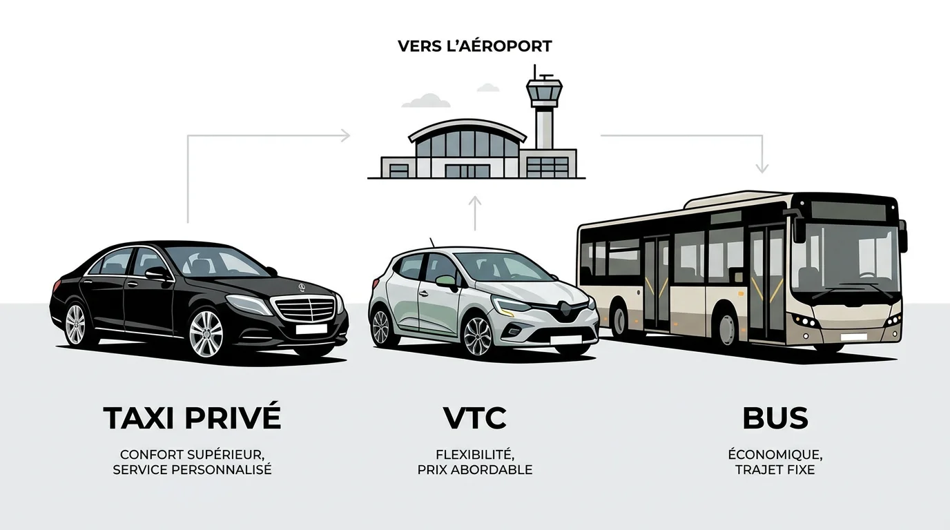 Comparaison des modes de transport vers Brussels Airport depuis le Brabant wallon